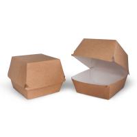 Коробка НЕПЛАСТИК  для гамбургеров картон 112*112*112мм XL  (упаковка 50шт)