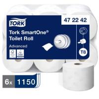Бумага туалетная в рулонах Tork SmartOne Advanced 2сл, упак 6шт белая